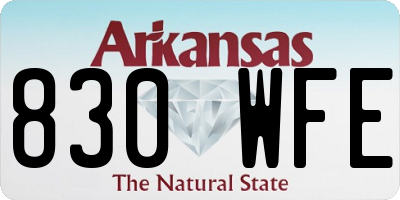 AR license plate 830WFE