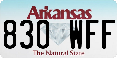 AR license plate 830WFF