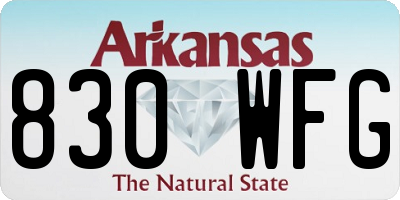 AR license plate 830WFG