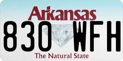 AR license plate 830WFH