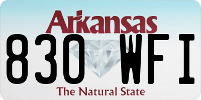 AR license plate 830WFI
