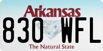 AR license plate 830WFL
