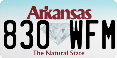 AR license plate 830WFM