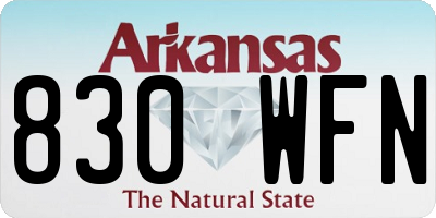 AR license plate 830WFN