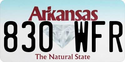 AR license plate 830WFR