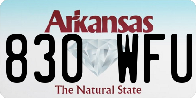 AR license plate 830WFU
