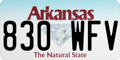AR license plate 830WFV