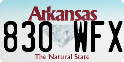 AR license plate 830WFX