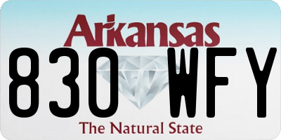 AR license plate 830WFY