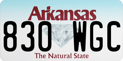 AR license plate 830WGC
