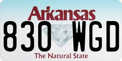 AR license plate 830WGD