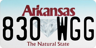 AR license plate 830WGG