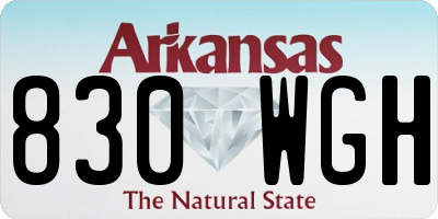 AR license plate 830WGH