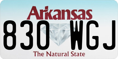 AR license plate 830WGJ