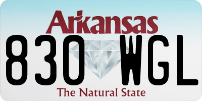 AR license plate 830WGL