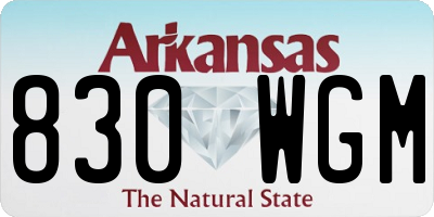 AR license plate 830WGM