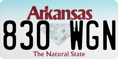 AR license plate 830WGN