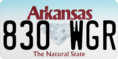 AR license plate 830WGR