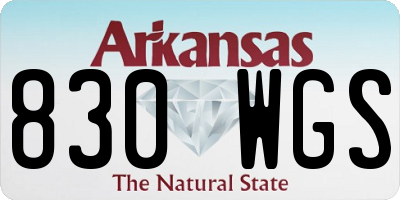 AR license plate 830WGS