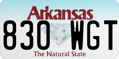 AR license plate 830WGT