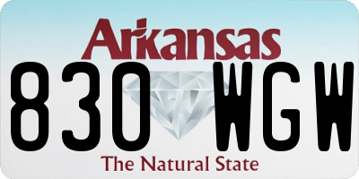 AR license plate 830WGW