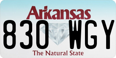 AR license plate 830WGY