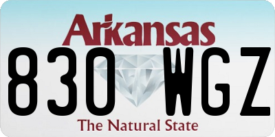 AR license plate 830WGZ