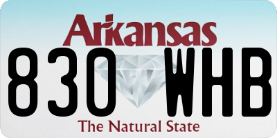 AR license plate 830WHB