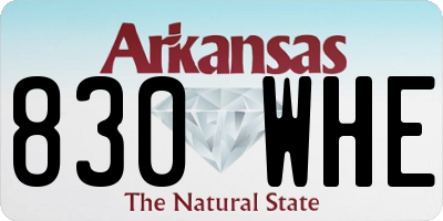 AR license plate 830WHE