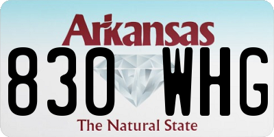 AR license plate 830WHG
