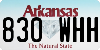 AR license plate 830WHH