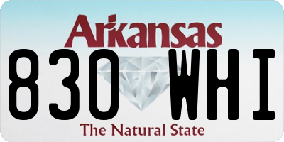 AR license plate 830WHI