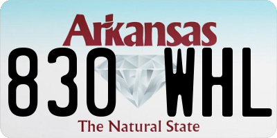 AR license plate 830WHL