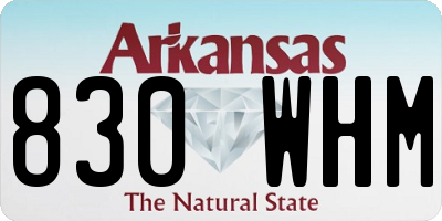 AR license plate 830WHM