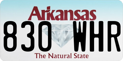 AR license plate 830WHR