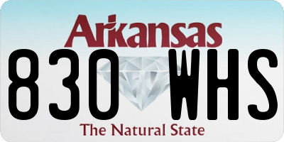 AR license plate 830WHS