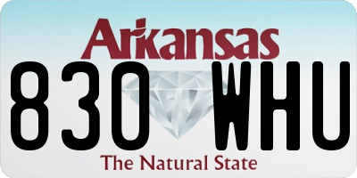AR license plate 830WHU
