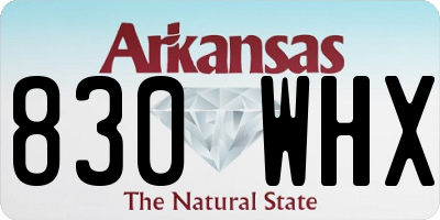 AR license plate 830WHX