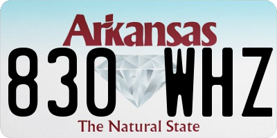 AR license plate 830WHZ