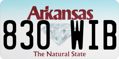 AR license plate 830WIB