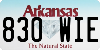 AR license plate 830WIE