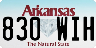 AR license plate 830WIH