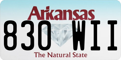 AR license plate 830WII