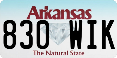 AR license plate 830WIK