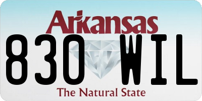 AR license plate 830WIL