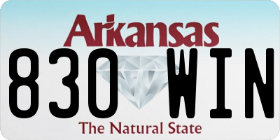 AR license plate 830WIN
