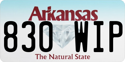 AR license plate 830WIP