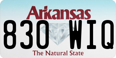 AR license plate 830WIQ