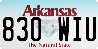 AR license plate 830WIU
