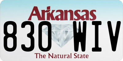 AR license plate 830WIV